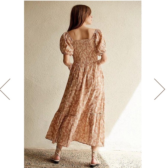 NWT Free People Ellie Printed MaxiDress in Neutral - Picture 6 of 16